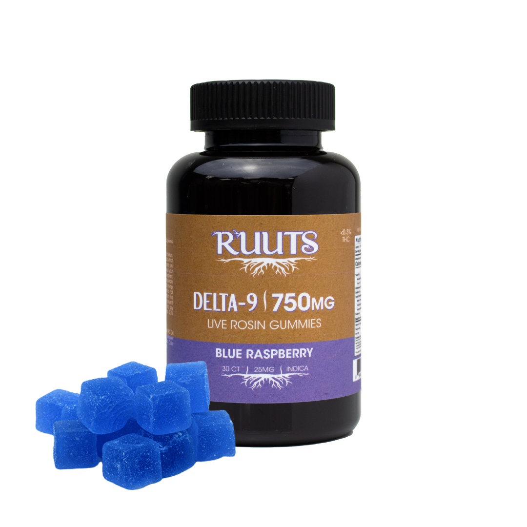 Delta-9 THC Live Rosin Gummies | Blue Raspberry | 750mg