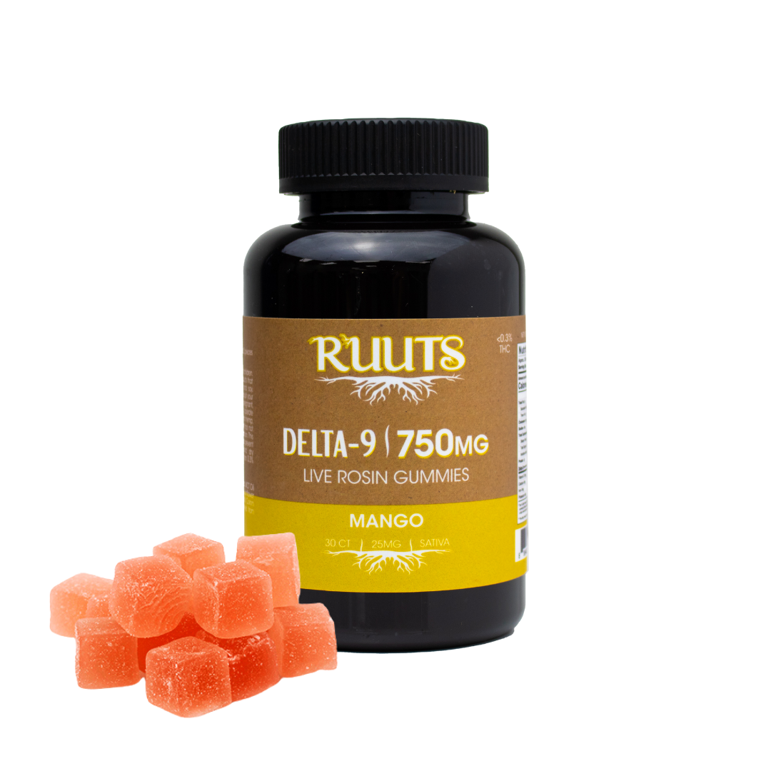 Delta-9 THC Live Rosin Gummies | Mango | 750mg