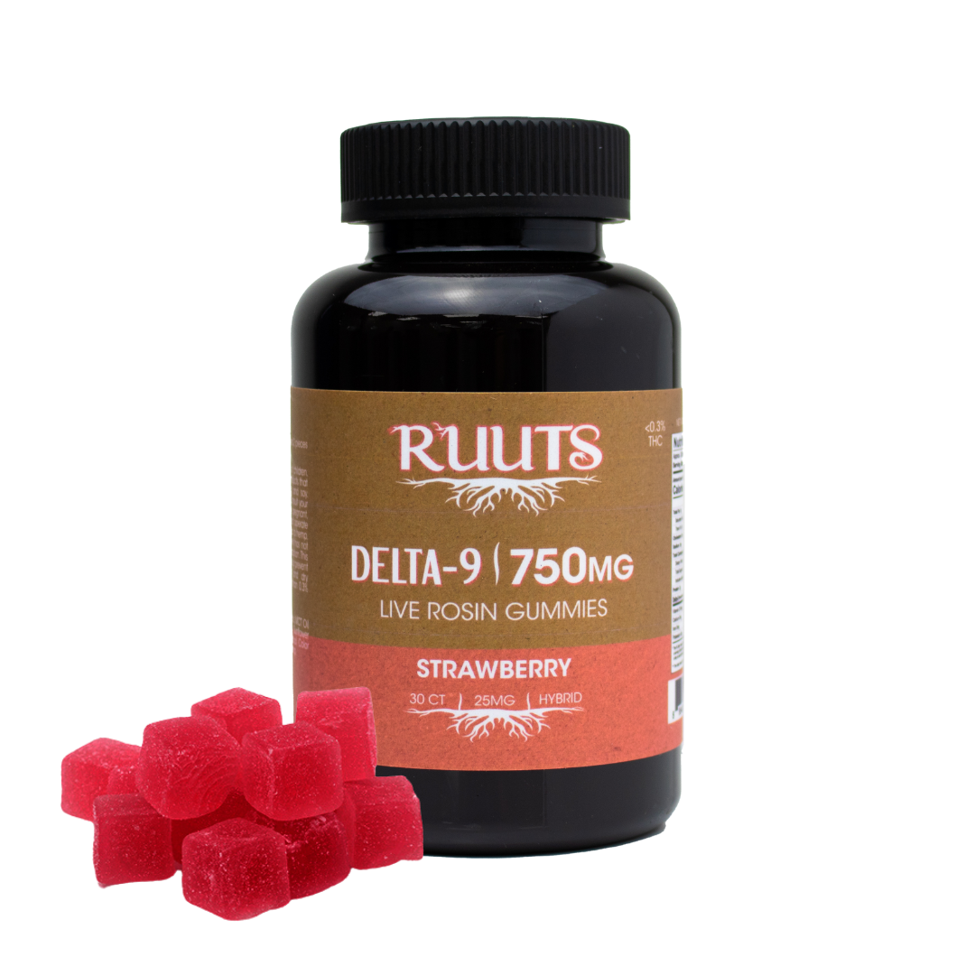 Delta-9 THC Live Rosin Gummies | Strawberry | 750mg